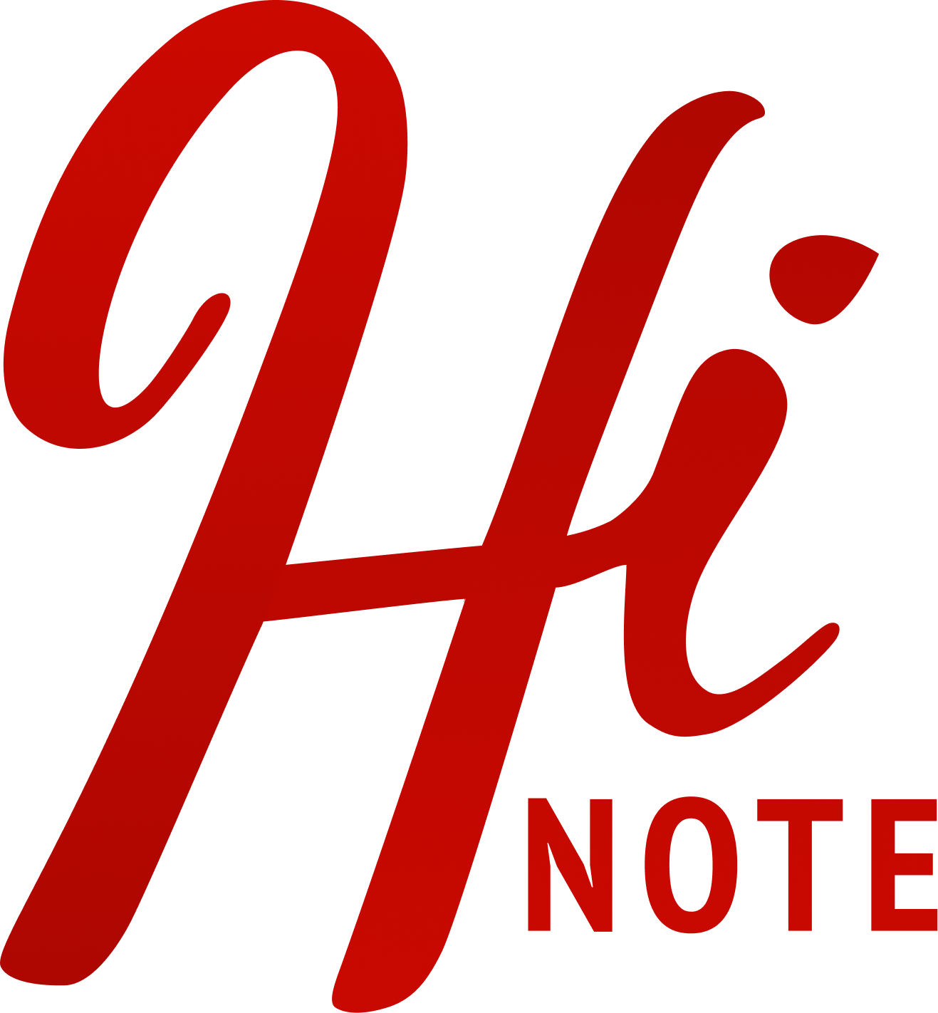 HiNOTE, Text Your Best Logo in Red