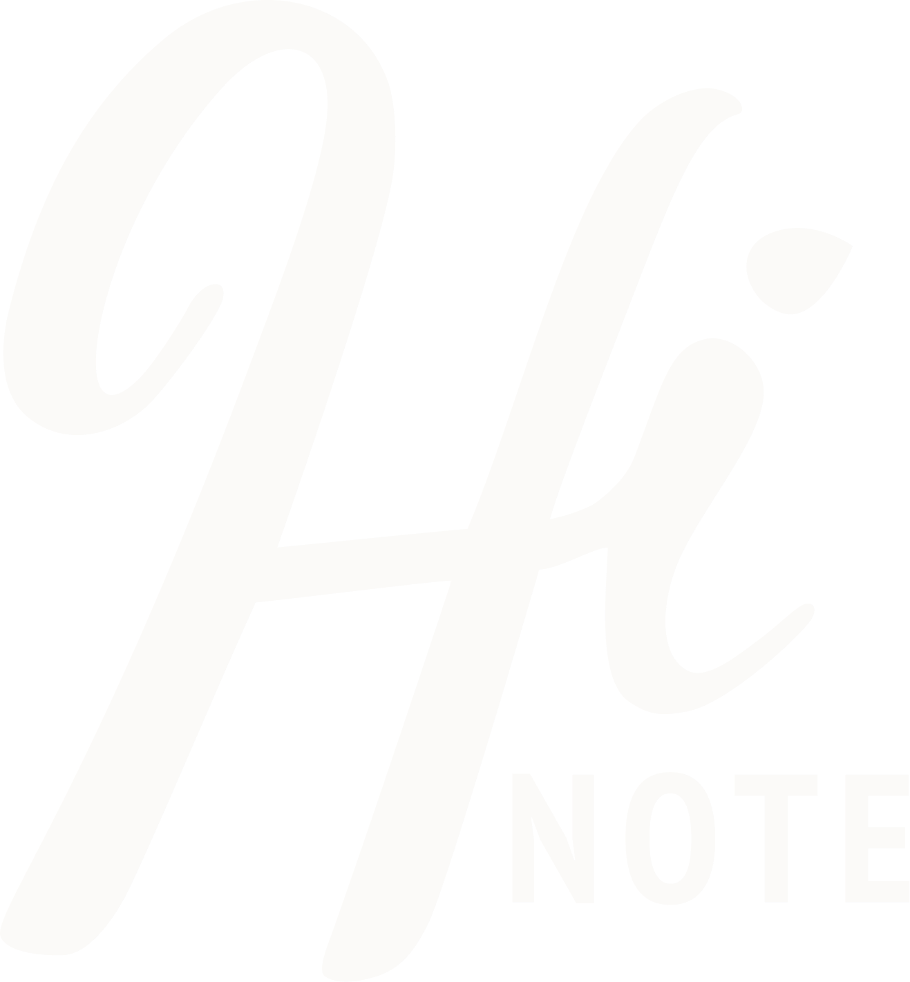 HiNOTE, Text Your Best Logo in White